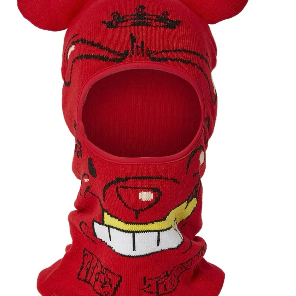 Sprayground Red Graphic ski mask
